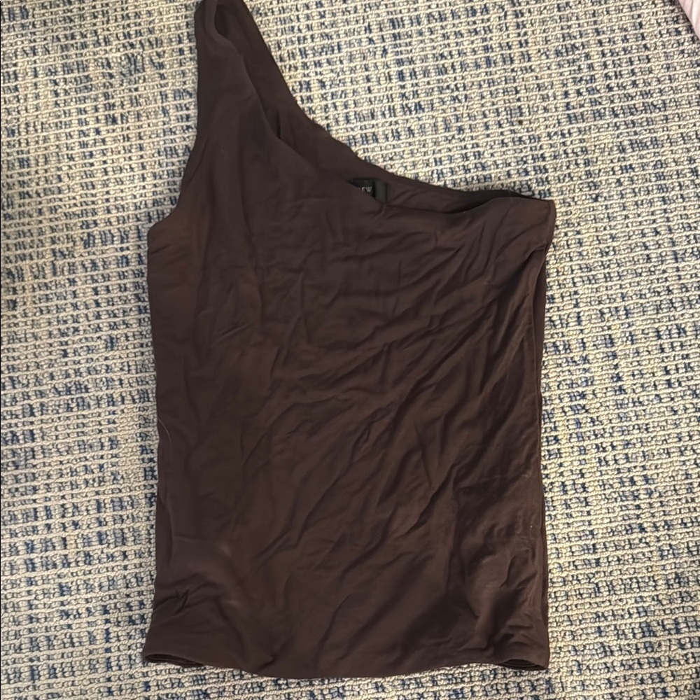 Jcrew xxs One-Shoulder Brown Top